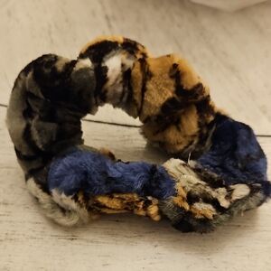 Multicolor Fur Scrunchie